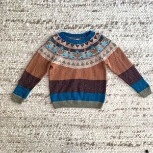 Souris NWT Mini Fair Isle Marled Textured Knit Sweater, Size 5